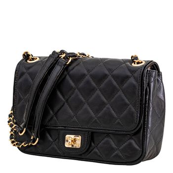 Bolsa-Tiracolo-Preto-Matelasse-|-Comfort-Tamanho--M----Cor--PRETO-0